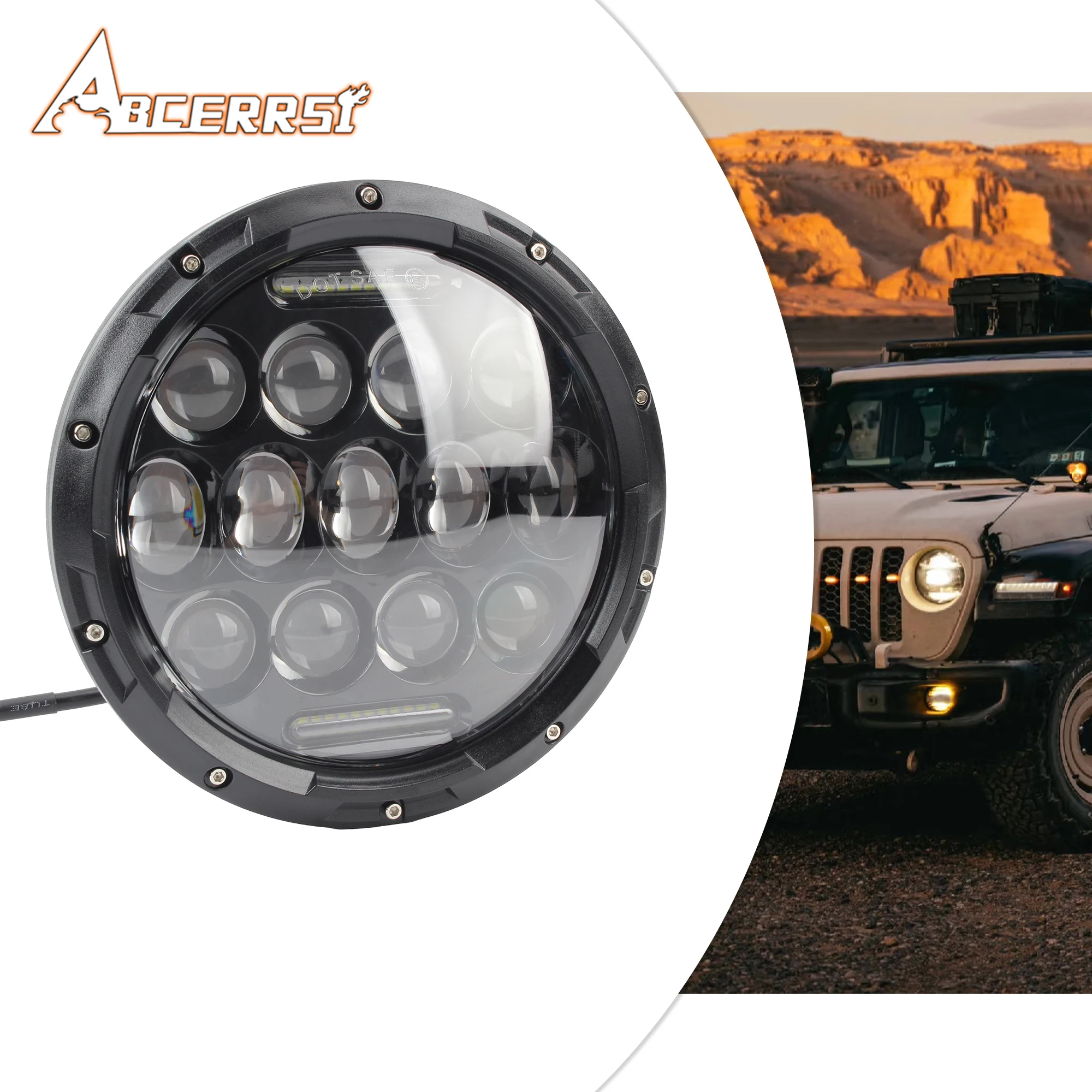 

ATV UTV Motorcycle 7 inch LED Headlight for Yamaha Harley Road King Jeep Cafe Racer Universal Led Spotlights Moto Modified Parts