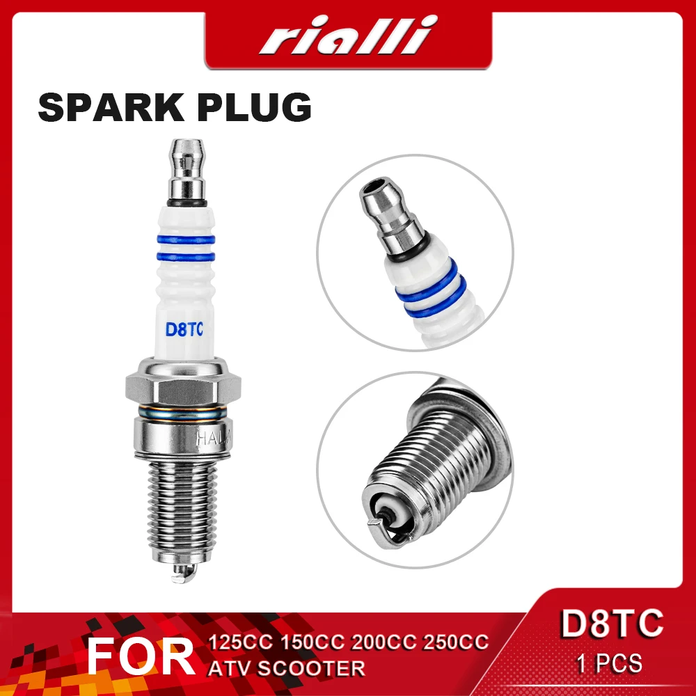 

1PCS Racing Spark Plug D8TC For Vertical Engine CG Series 125cc 150cc 200cc 250cc Off-road Vehicle ATV 250CC Motorcycle Scooter