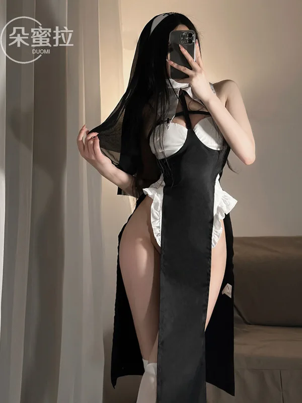 k Nun مثير الرغبة النقية حار فتاة الدكتور المرأة loween Nun Cos H-Line Svel التفاف الدكتور البوليستر
