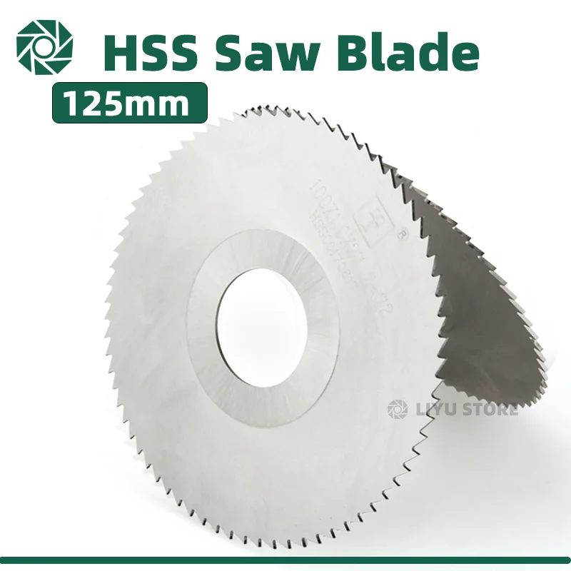 HSS Milling Cutter 125mm Thickness 0.8mm-4.0mm  Inner hole 27mm Slotting Cutter Saw Blade Milling Cutter 