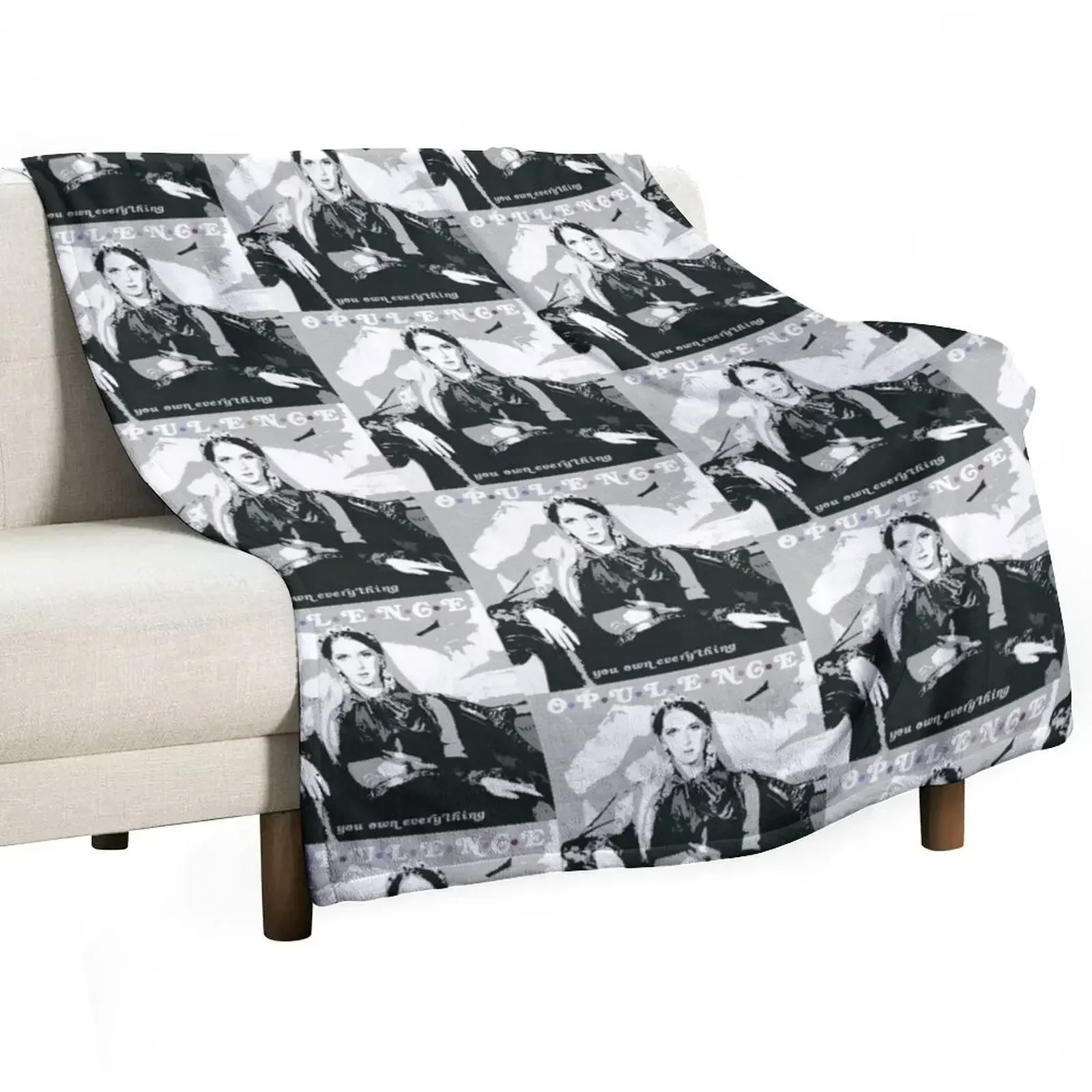 Opulence//You Own Everything Throw Blanket Luxury Brand Furry Flannel Fabric funny gift Blankets For Sofas Soft Plaid Blankets