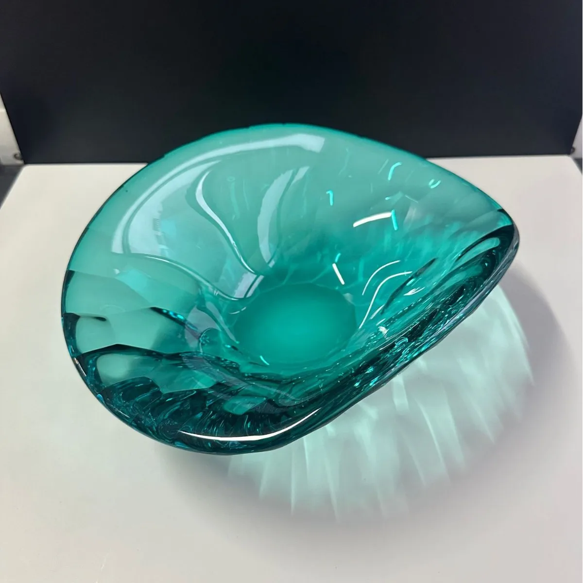 Glazed fruit plate Crystal glass art fruit plate ornament Living room entrance Model room Business gifts