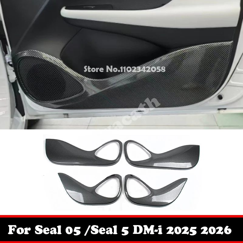 

For Seal 05 /Seal 5 DM-i 2025 2026 ABS carbonfiber interior Side Door panle Door Anti-kick Mat Anti-Dirty Protector Cover Trim
