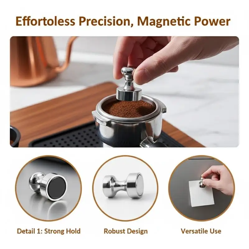 Magnetic Coffee Puck Screen 51mm 53mm 58mm for Home Barista Espresso Brewing Precision Tool