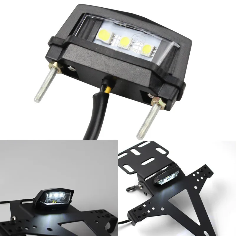 1pc Mini Motorcycle LED Tail Rear Light Motorbike License Plate Light Car Auto Rear Light For Honda/Kawasaki/Yamaha/Suzuki