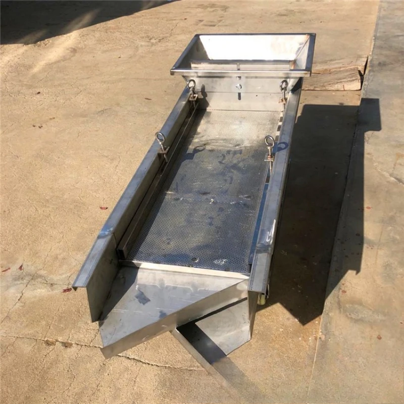 Small stainless steel electric linear vibrating screen, bean rice and wheat multi-layer material metal