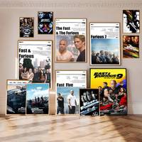 1pc Fast And Furious Poster Self-adhesive Art Waterproof Paper Sticker Coffee House Bar Room Wall Decor