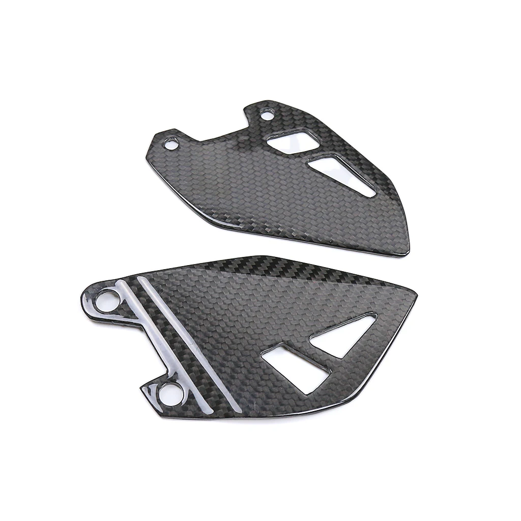 Heel Guard Rear Footrest Wing Plate 3K Pure Dry Carbon Fiber For KAWASAKI ZH2 Z H2 2020 2021 2022 2023 Motorcycle Accessories
