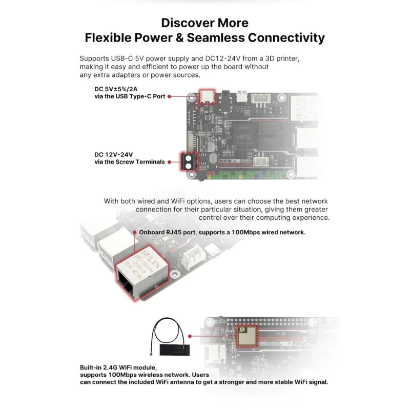 BTT V1.2 Control Board for 3D Printers Running Klipper Firmware Powerful Processor Printer Mainboard