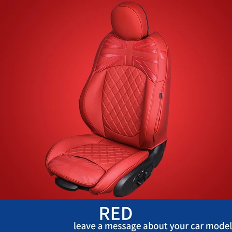 Для Mini Cooper R56 R55 F54 CLUBMAN R50 R53 F55 F56 R57 F57 R60 F60 COUNTRYMAN: Кожаные чехлы на сиденья для тюнинга салона, индивидуальная защита сидений