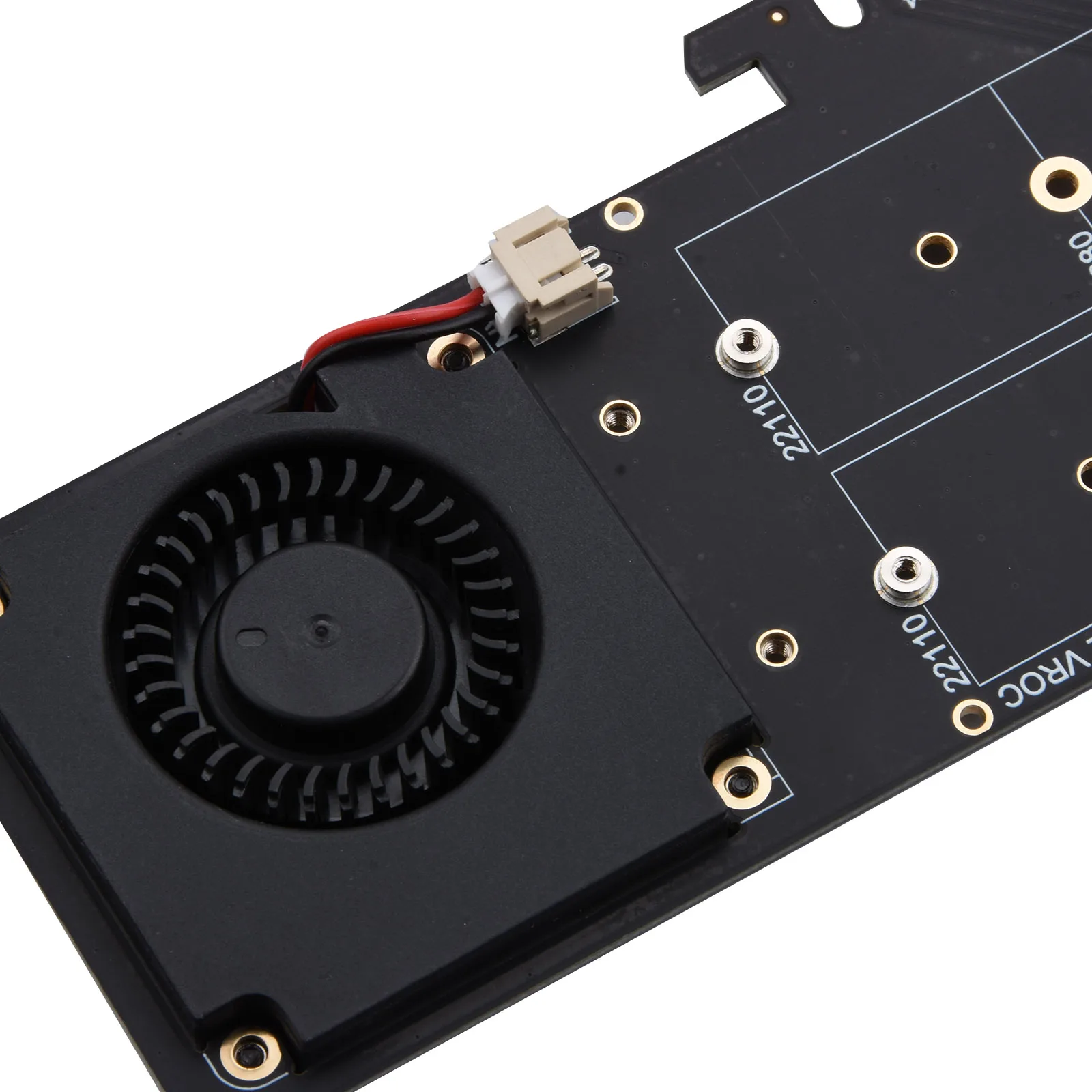M.2 NVMe SSD 22110 Expansion Card NVMe PCIe RAID Adapter 4 Port NVME M KEY SSD To PCI-E 4.0 X16 Converter Card with Fans