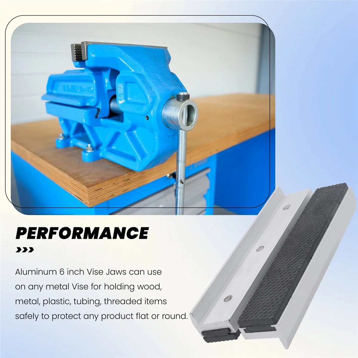 

B45C 6Inch Vise Jaws with Strong Magnetic, Universal Soft Vice Jaws Pads Covers, Multi-Purpose Protector for Metal Vice,2 Pcs