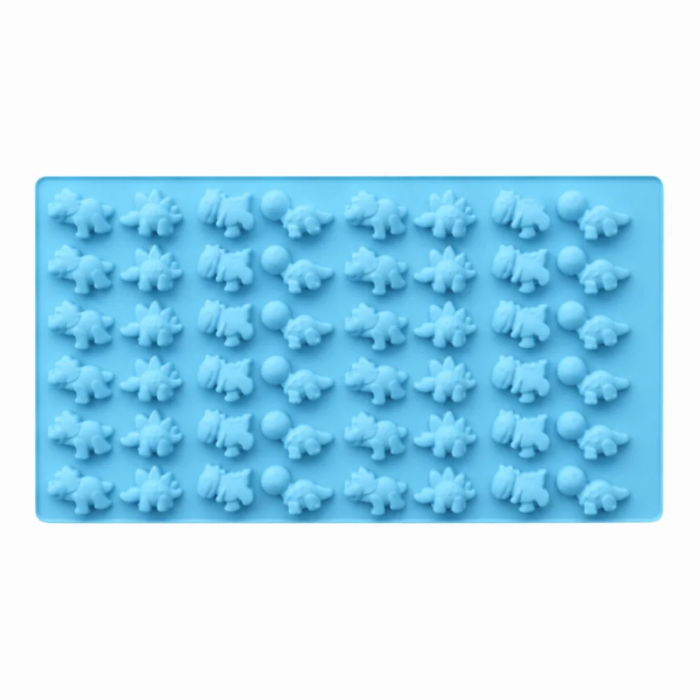 Cute 48 Cavity Dinosaur Chocolate Mold Silicone DIY Dinosaur Candy Mold Animal Baking Decoration Tools Ice Cube Tray for Kids