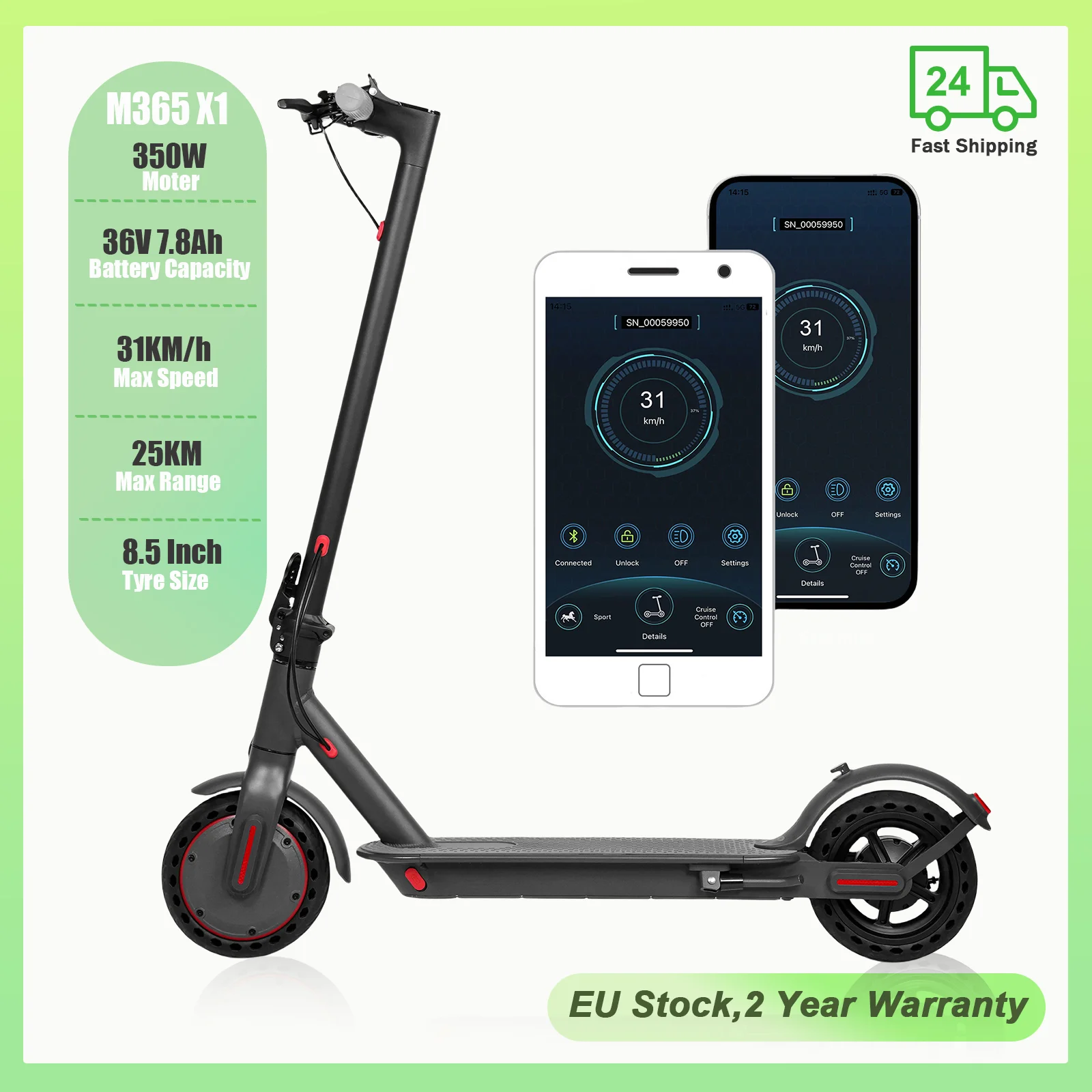 M365PRO/M365 X1 Elektrische Scooter 36V 10.5Ah 500W Motor 35KM Lange Afstand 31KM/H 8.5Inch Massieve Banden Opvouwbare Smart APP EScooter