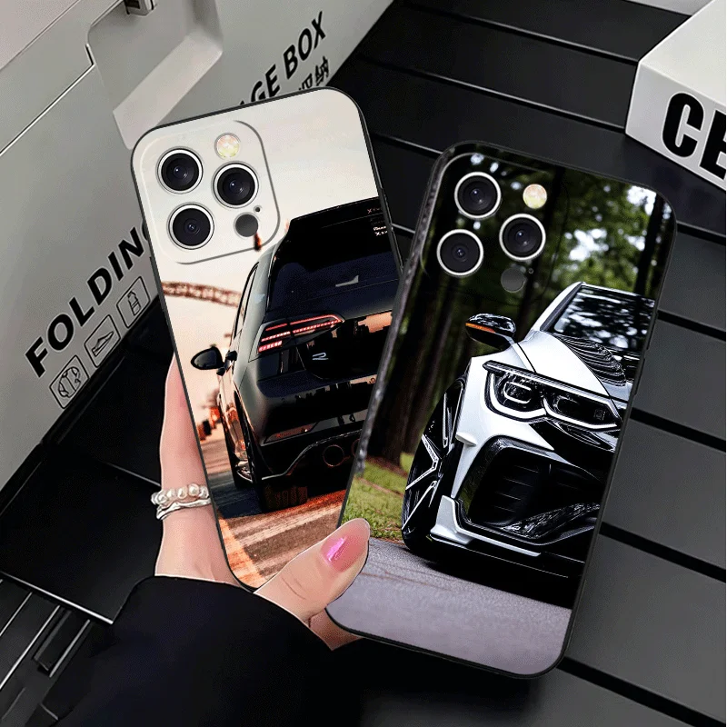 Sports Car Golf R Cool Soft Phone Case for iPhone 16 16E 17 Air 15 Pro Max 14 Plus 13 Mini 11 12 7 Black Cover Back Shell view 3
