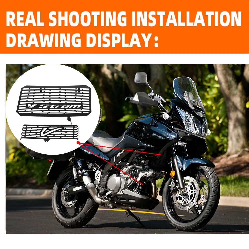 For SUZUKI DL1000 V-Strom DL 1000 VStrom 1000 Motorcycle Accessories Radiator Grille Guard Protection Grill Cover Mesh Parts