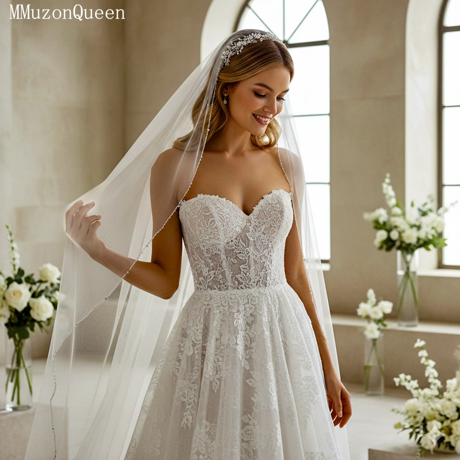 

Элегантная свадебная фата TOPQUEEN с кристаллами и бисером, сверкающие свадебные аксессуары с бриллиантами и гребнем, настраиваемые, V227