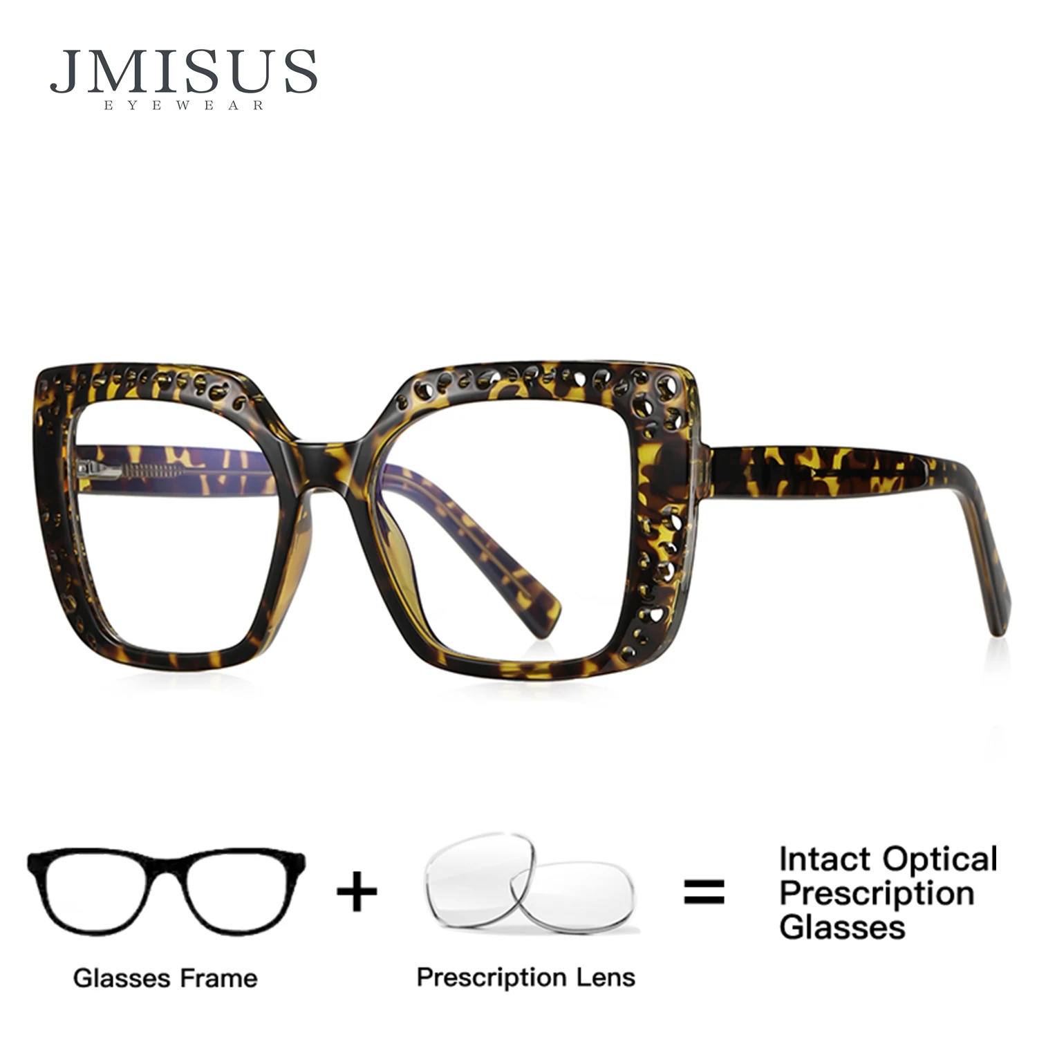 

Женские очки JMISUS с крупными квадратными линзами, ручной работы, из ацетата, с защитой от синего света и фотохромными серыми прогрессивными линзами