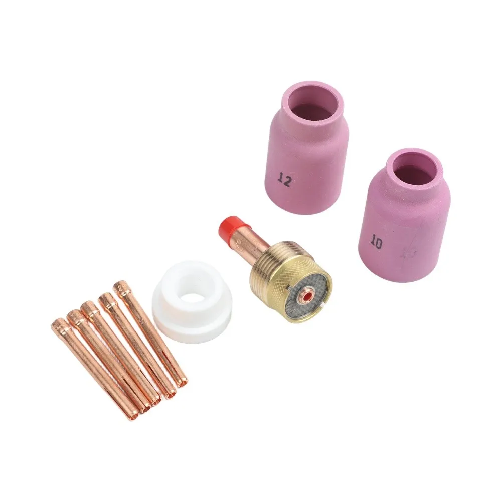 For TIG for torch Accessory Pack for WP17 WP18 WP26 Including Large Gas Lens Insulators Collet Bodies and Five 3.2mm Collets