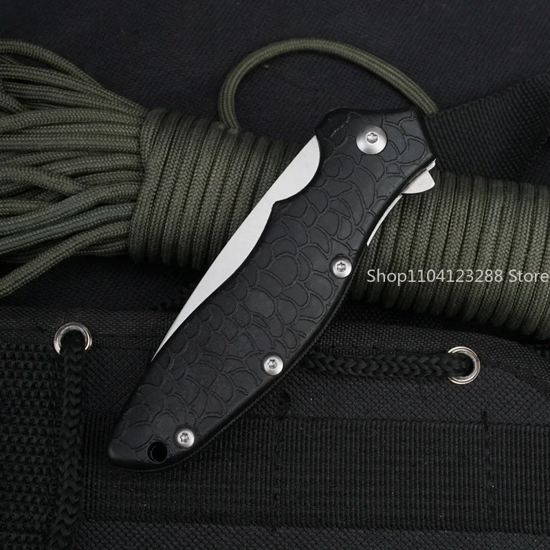 CR 8cr13mov شفرة ABS سكين صغير قابل للطي ، الفولاذ المقاوم للصدأ المحمولة عالية الجودة في الهواء الطلق EDC بقاء التخييم سكين جيب #4