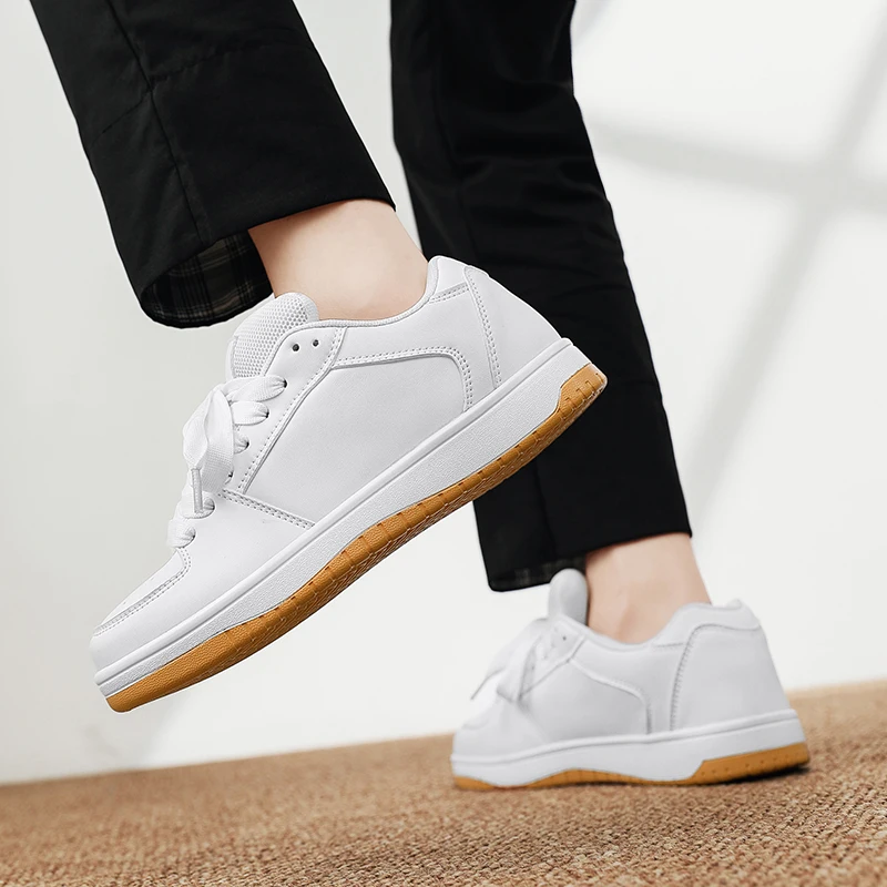New men\'s women\'s classic sports shoes are fashionable casual comfortable breathable light high elastic white large size 39-46