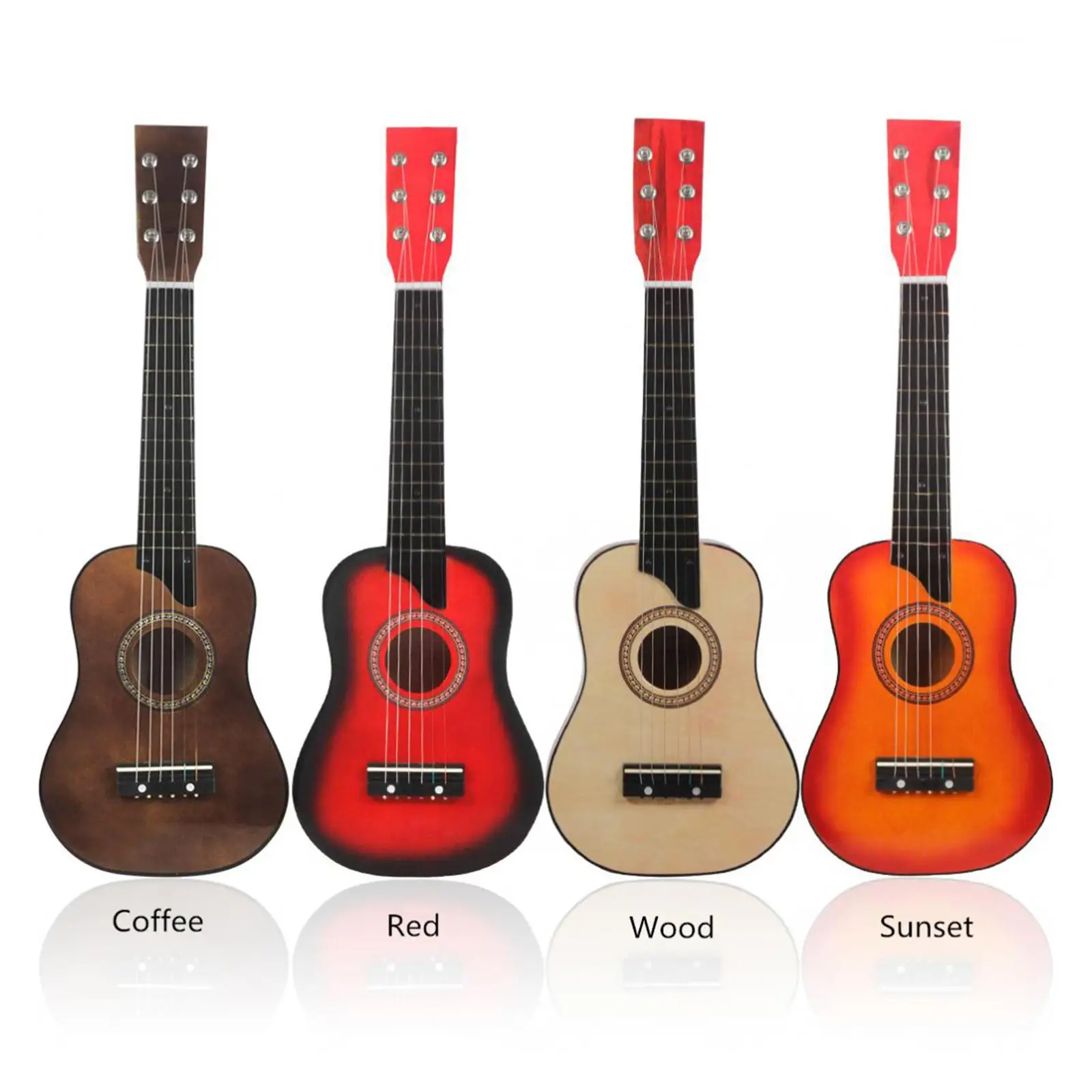 Set chitarra acustica in legno per bambini con 6 corde - Giocattolo per l'apprendimento musicale per bambini