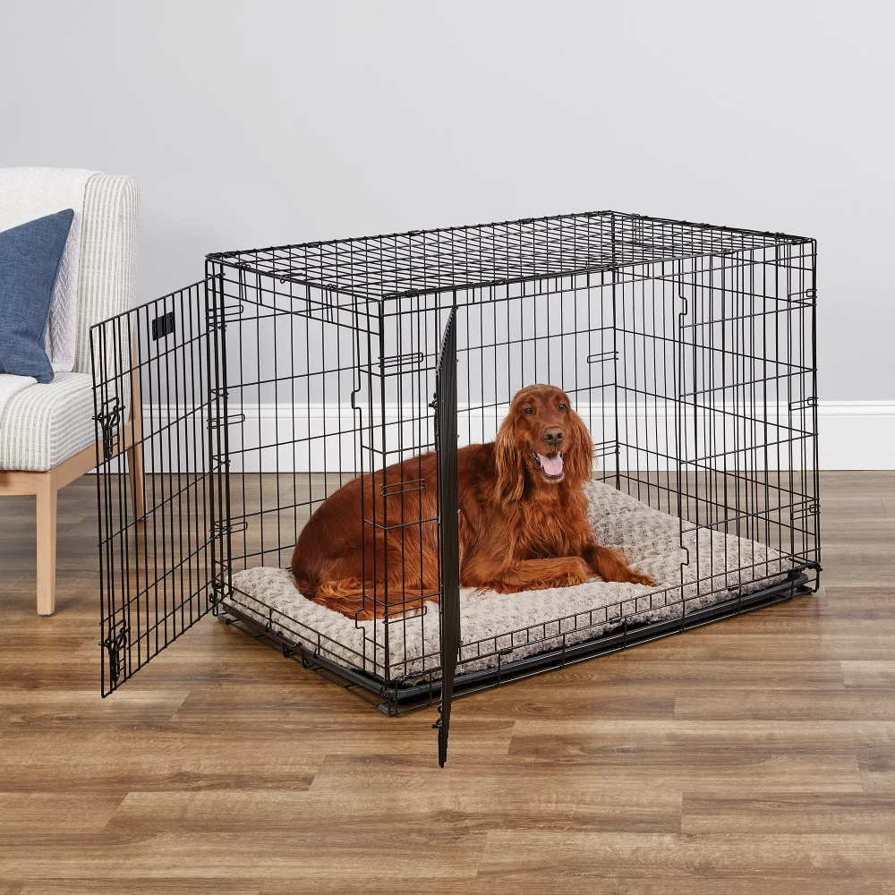 

MidWest Homes For Pets Double Door iCrate Metal Dog Crate, 42" dog house dog cage dog kennel