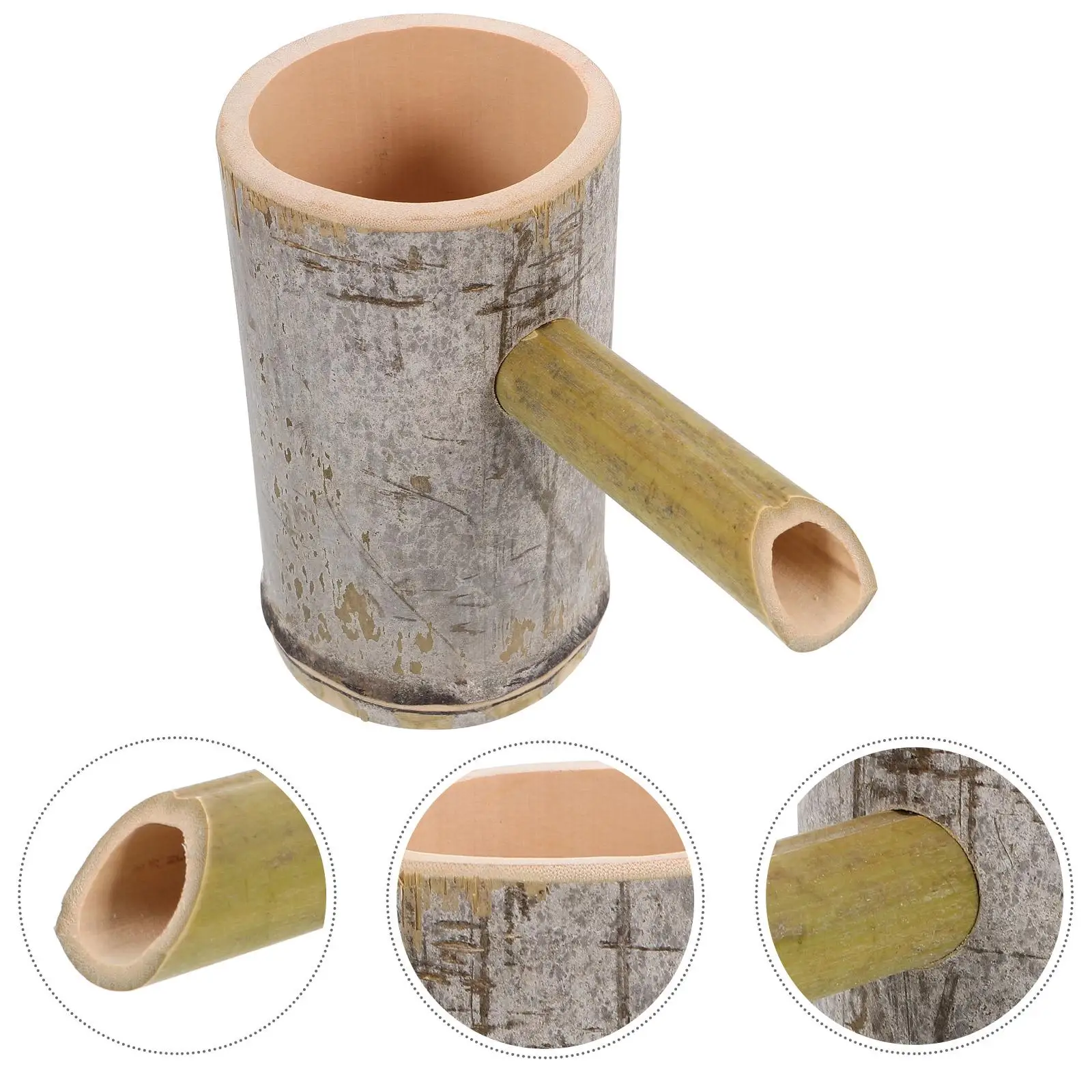 Decorazione in tubo di bambù Acquario Fontana d'acqua Rilassamento interno Fontane di bambù Beccuccio da patio Acquario da giardino Decor Lungo