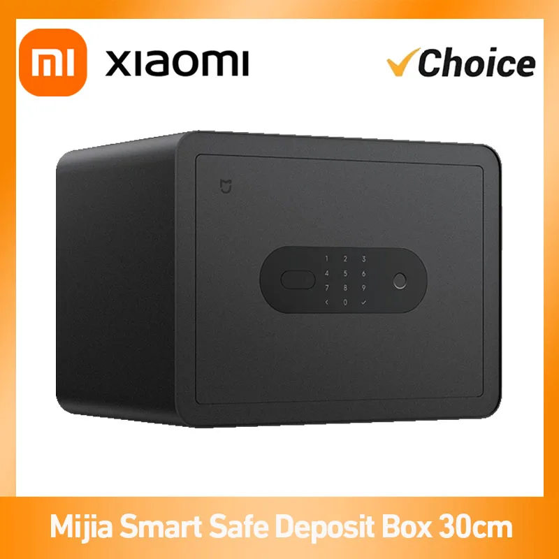 

BGX-5/X1-303 Xiaomi Mijia Smart Safe Deposit Box 30cm Fingerprint Unlock Work with Mijia App 65Mn Anti-Drilling Steel Plate