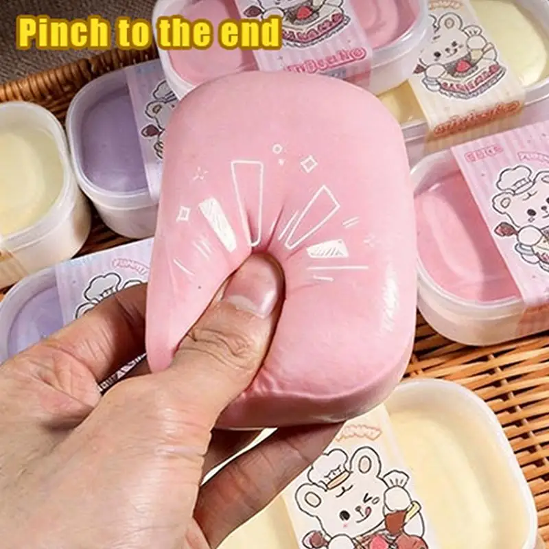 Simulation Cake Box Squeeze Toys Sticky Stress Relief Sensory Fidget Toys For Adults Anti Anxiety
