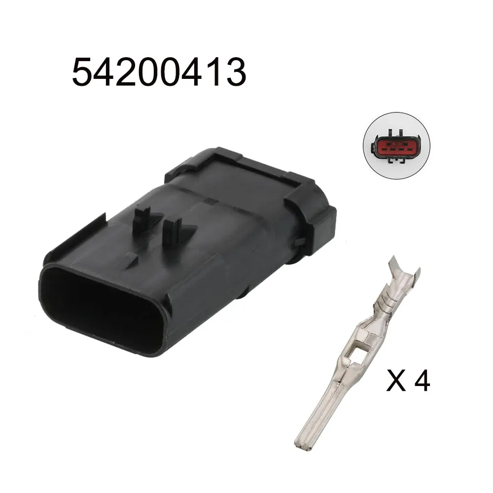 Imagem -02 - Conector Impermeável Automático Plugue Automotivo Soquete Masculino Família Terminal Seal Pin 54200413 54200409 100set