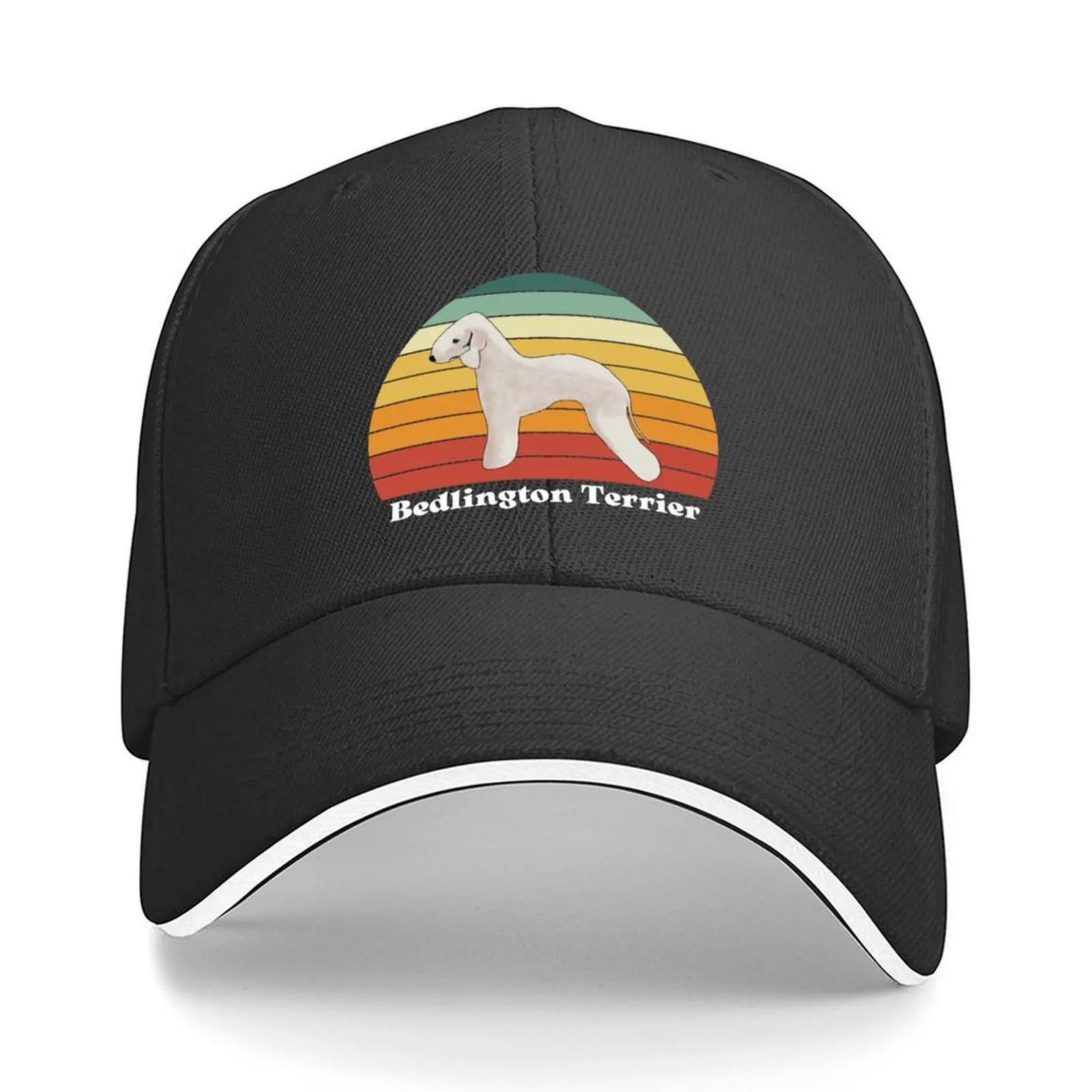 

Vintage Bedlington Terrier realistic silhouette Baseball Cap Golf Wear Dropshipping Hat men Trucker Hat Female Men's