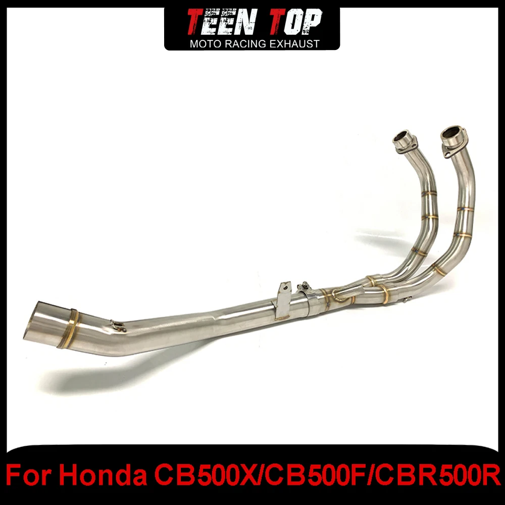 Motorcycle Exhaust System For Honda CB500X/CB500F/CBR500R Front Header Link Connect Tube Pipe Modified Pipe Slip on 2013-2021