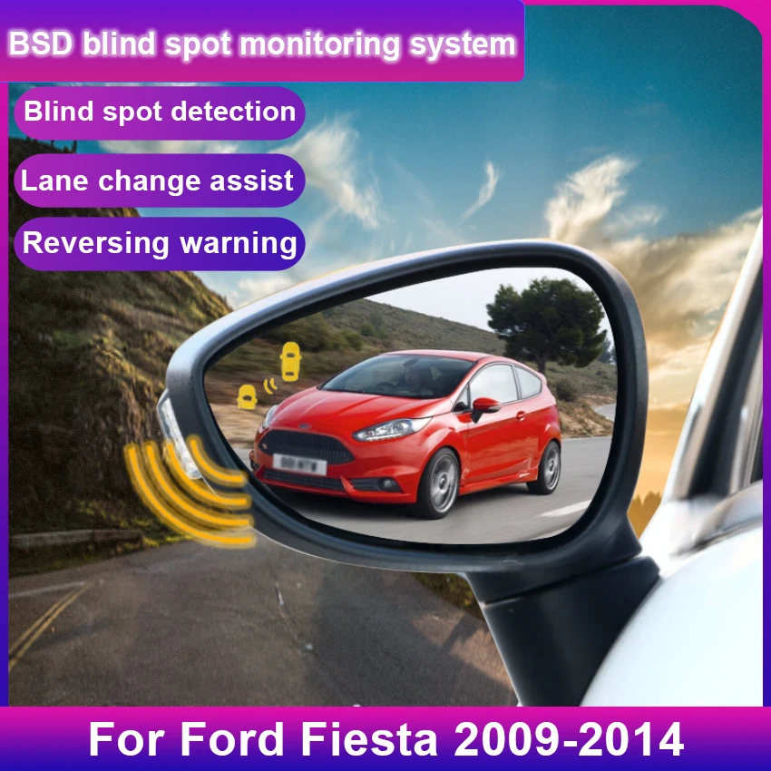 Auto bsd bsm bsa für ford fiesta 2012-2015 2009 2011 blinder bereich punkt warn antrieb spiegel hinteres radar erkennungs system