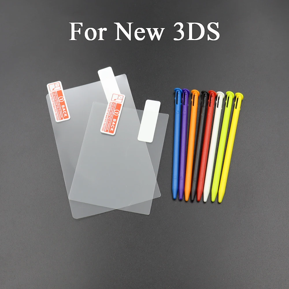 Für NDS NDSL NDSi XL für 2DS New 3DS XL LCD-Bildschirm Schutzfolie Oben Unten Transparente Schutzabdeckung & Touchpen – Detail 3