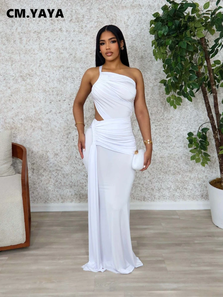 CM.YAYA Women Sleeveless Hollow Out Strap Ruched Maxi Long Dress 2025 Summer Street Sexy Party Birthday Evening Dresses Vestidos - AliExpress CM.YAYA Women Sleeveless Hollow Out Strap Ruched Maxi Long Dress 2025 Summer Street Sexy Party Birthday Evening Dresses Vestidos - AliExpress