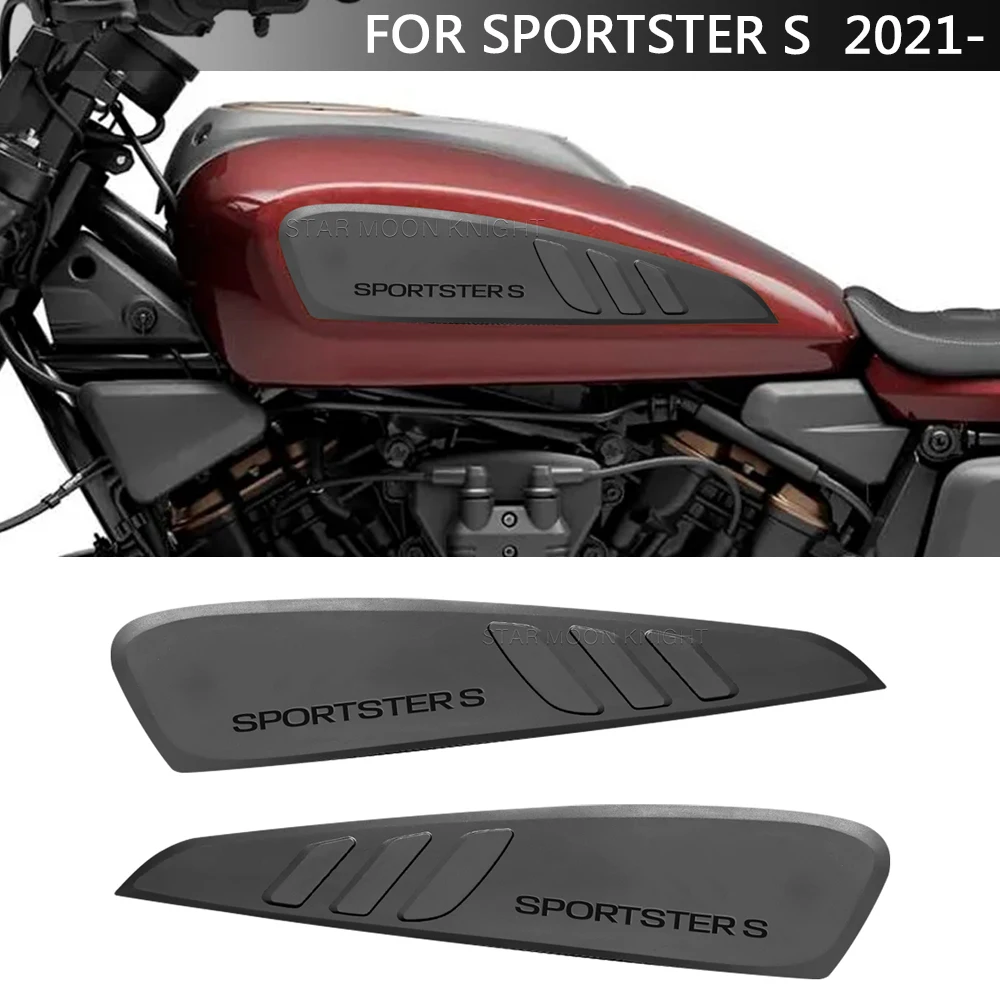 

Motorcycle Accessories Side Fuel Tank pad For Sportster S 2021 - 2022 Tank Pads Protector Stickers Knee Grip Traction Pad