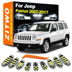 ZITWO 8Pcs Car LED Interior Map Dome Reading Light Kit For Jeep Patriot 2007 2008 2009 2010 2011 2012 2013 2014 2015 2016 2017