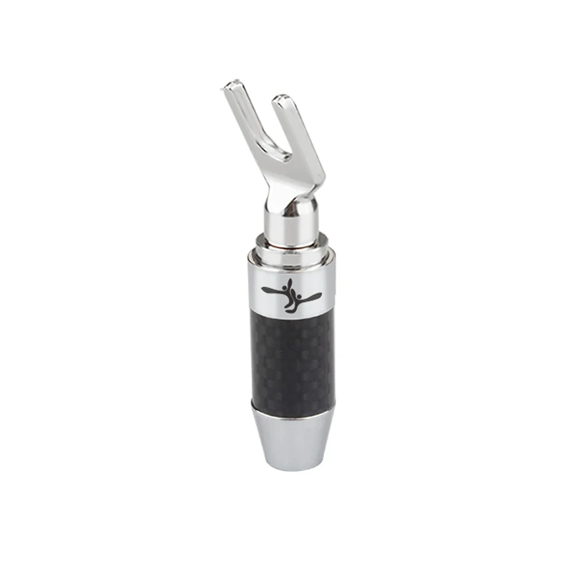 Rhodinierte Lautsprechers ch raube Bananen stecker Hifi-Stereo adapter Löt leitungs kabelst ecker y Gabel anschlüsse vergoldeter Stecker