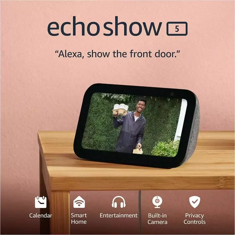Echo Show 5 Smart Speaker with Screen Alexa Voice Assistant Smart Home Control Video Calling Built-in Camera & Privacy