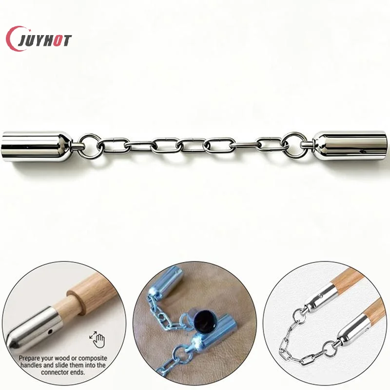 Stainless Steel Nunchaku Swivel Link Connector Chain Anti-rust Smooth for DIY Martial Arts Flail Training Replacement Parts