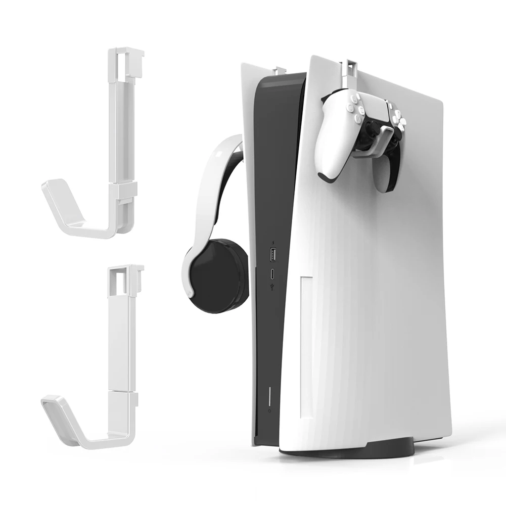 Gaming Headset Controller Hook Holder Space Saving Headset Controller Haning Hook Display Stand for PS5/PS5 Slim