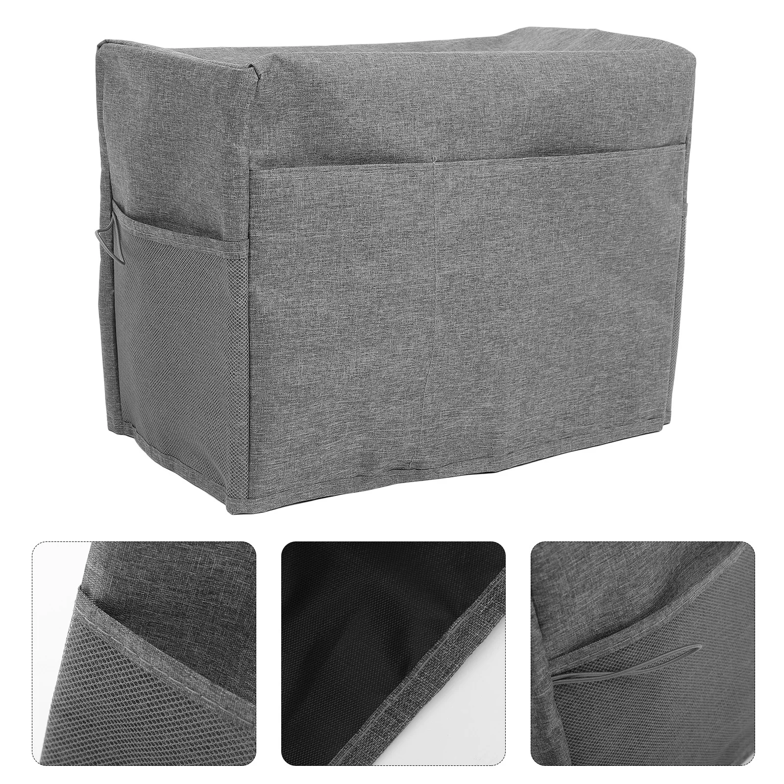 

Sewing Machine Cover Grey Oxford Cloth Waterproof Dustproof Storage Pockets Universal Fit For Most Standard Models Sewing