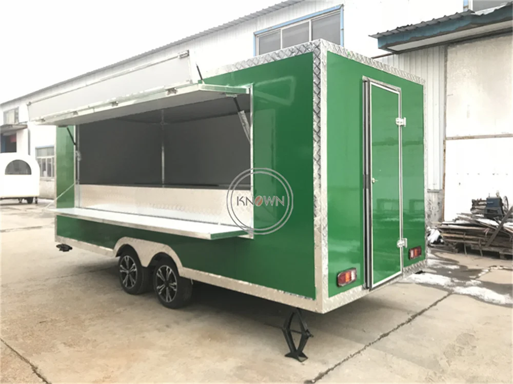 

Commercial Food Trailer Concession Street Mobile Food Truck Cart Fully Catering Equipemts Coffee Kiosk