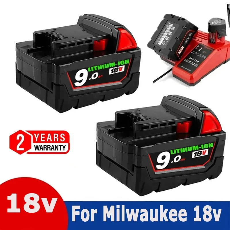 

18V 9000m Li-Ion Replacement Battery for Milwaukee XC 48-11-1815 M18B2 M18B4 M18B5 M18B M18B9 M18BX L50 48-11-1860