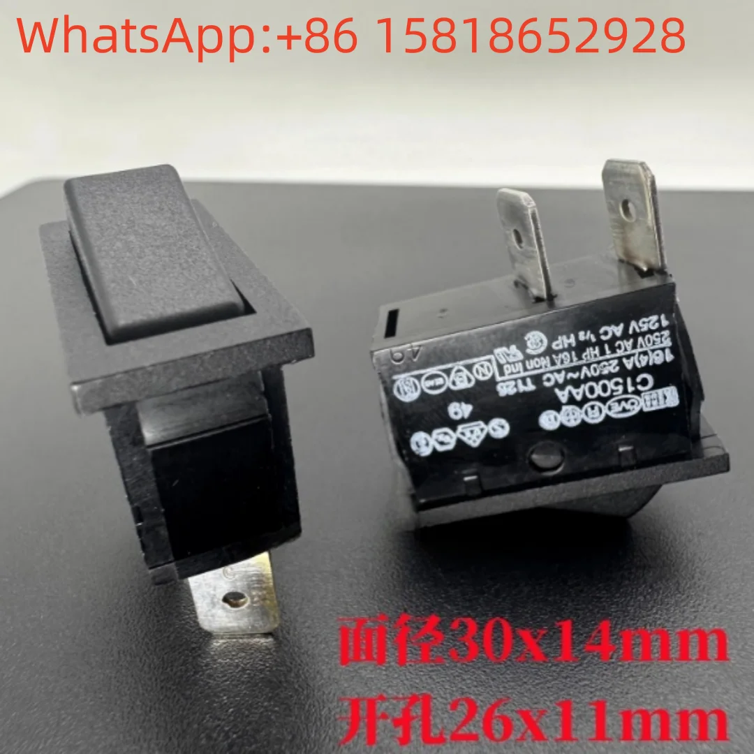 2pcs UK ARCOLECTRIC C1500AA power key rocker switch 2-pin 2-position 16A high current