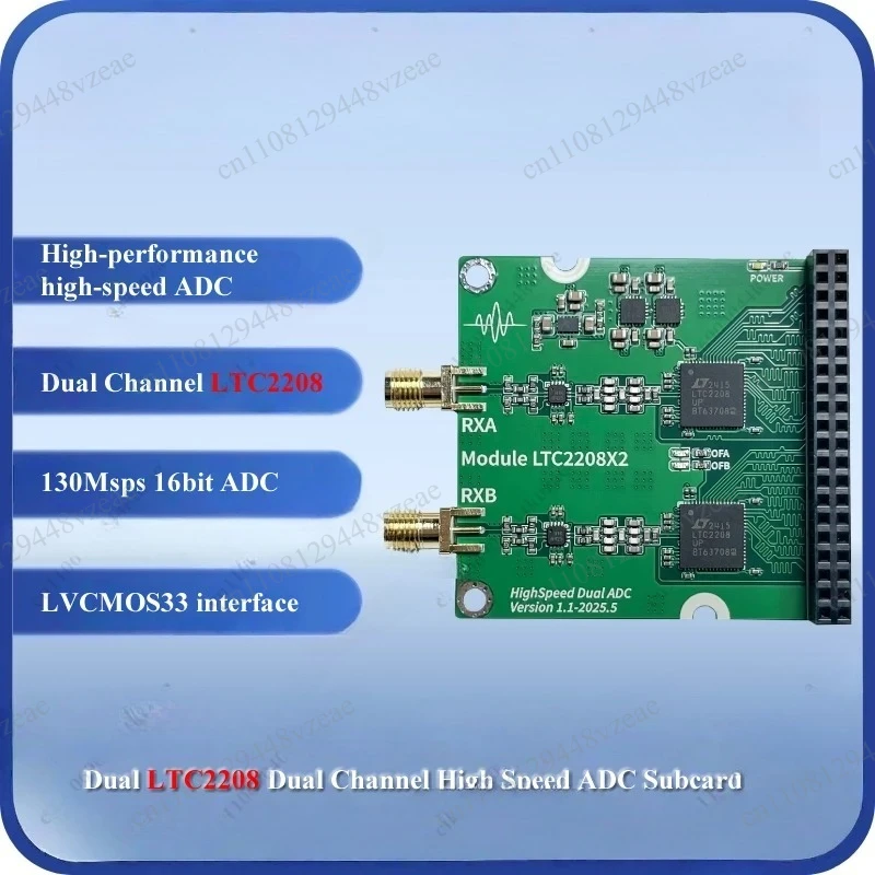 Module - LTC2208 Arbitrary Waveform Acquisition Board Dual Channel High Speed ADC