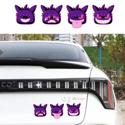 Pokemon Anime Gengar Expression Sticker Cute Car Decoration Sticker Motorcycle Helmet Reflective Sticker Children's Toy Gift