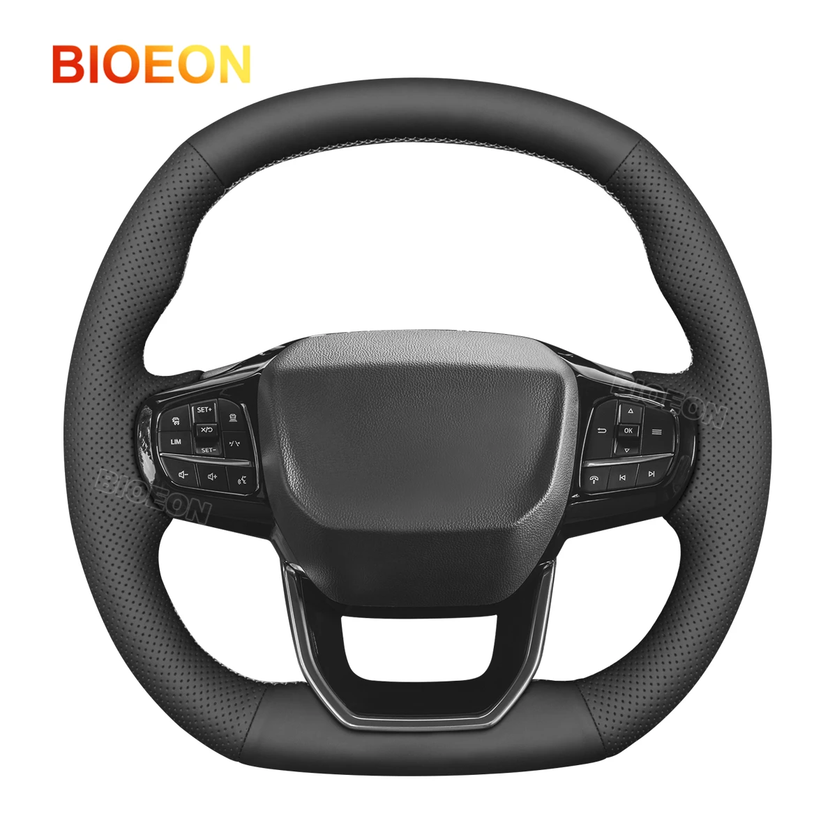 

Bioeon Black PU Artificial Leather Steering Wheel Cover for Ford Tourneo 2022-2024 Transit Custom 2022-2025