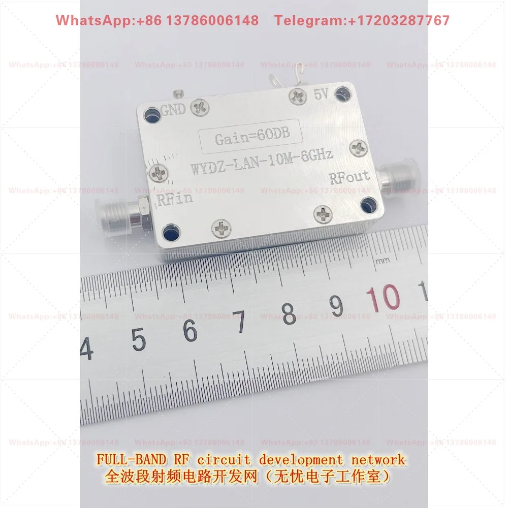 Large gain large bandwidth amplifier 10M-6GHz gain 60DB RF signal driving or receiving front end